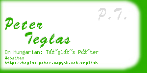 peter teglas business card